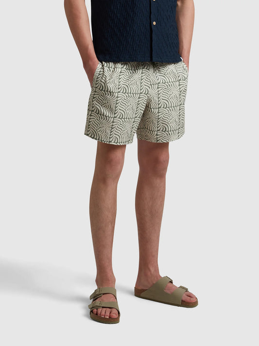 Farah Colbert Fern Print Swim Shorts // ROCKET GREEN