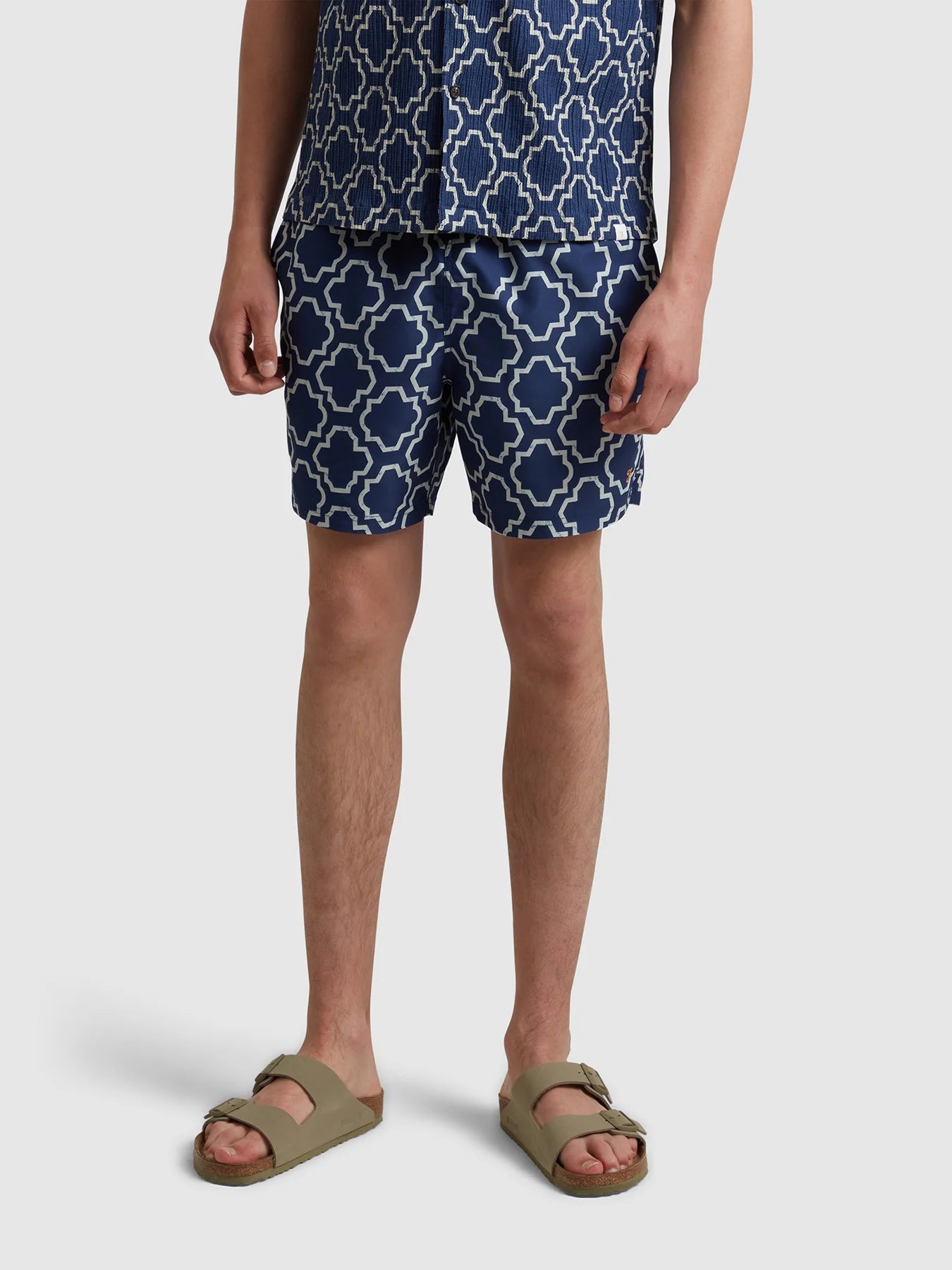 Farah Colbert Medieval Print Swim Shorts // SIGIL BLUE