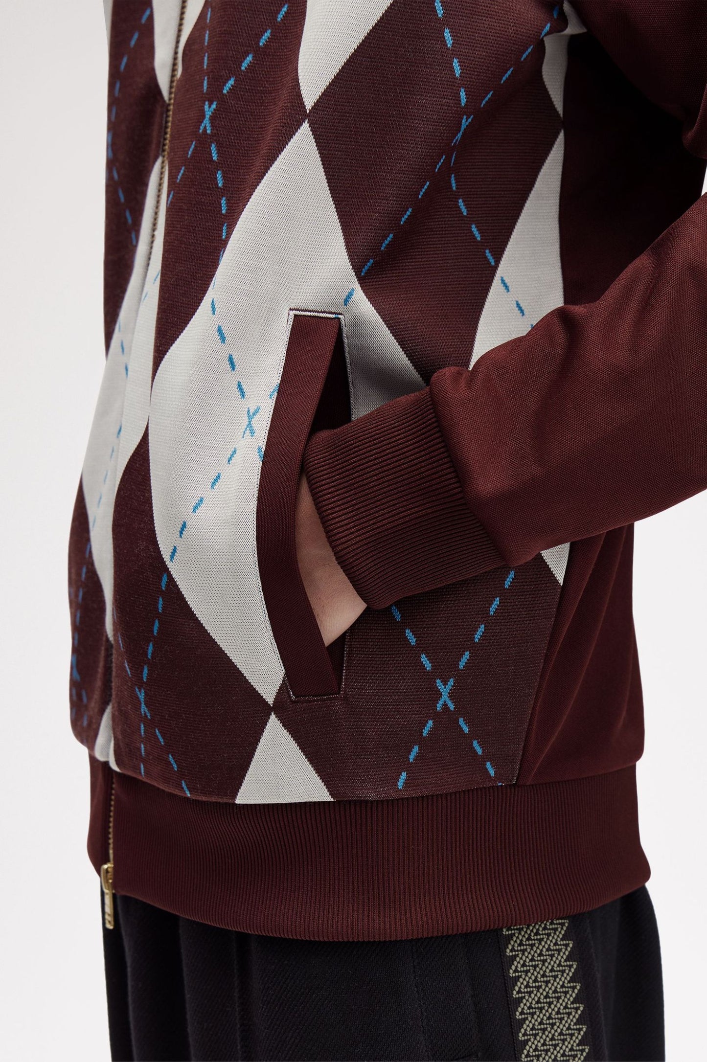 Fred Perry Argyle Track Jacket J1319 // OXBLOOD 597