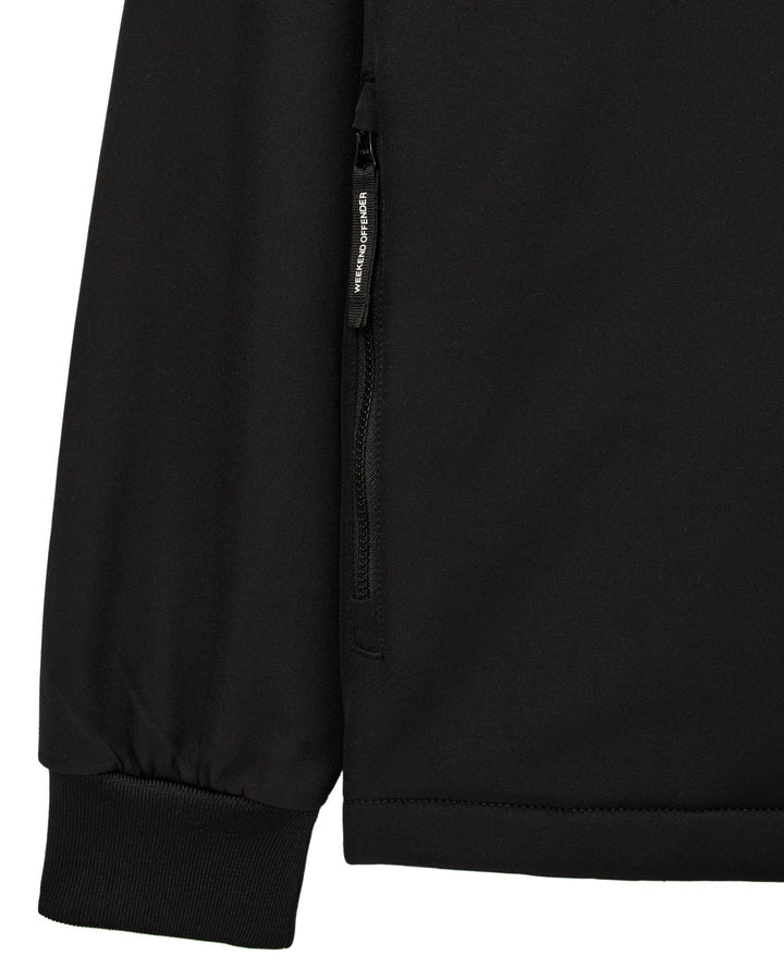 Weekend Offender Stipe Softshell Jacket // BLACK