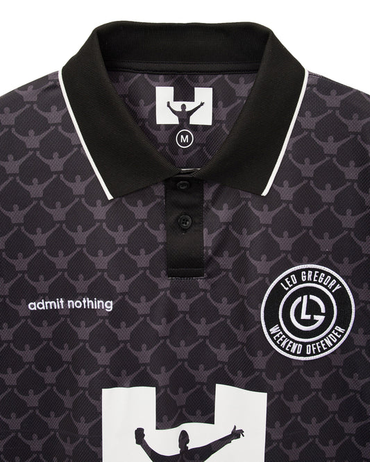 Weekend Offender Ardiles Football Shirt // BLACK