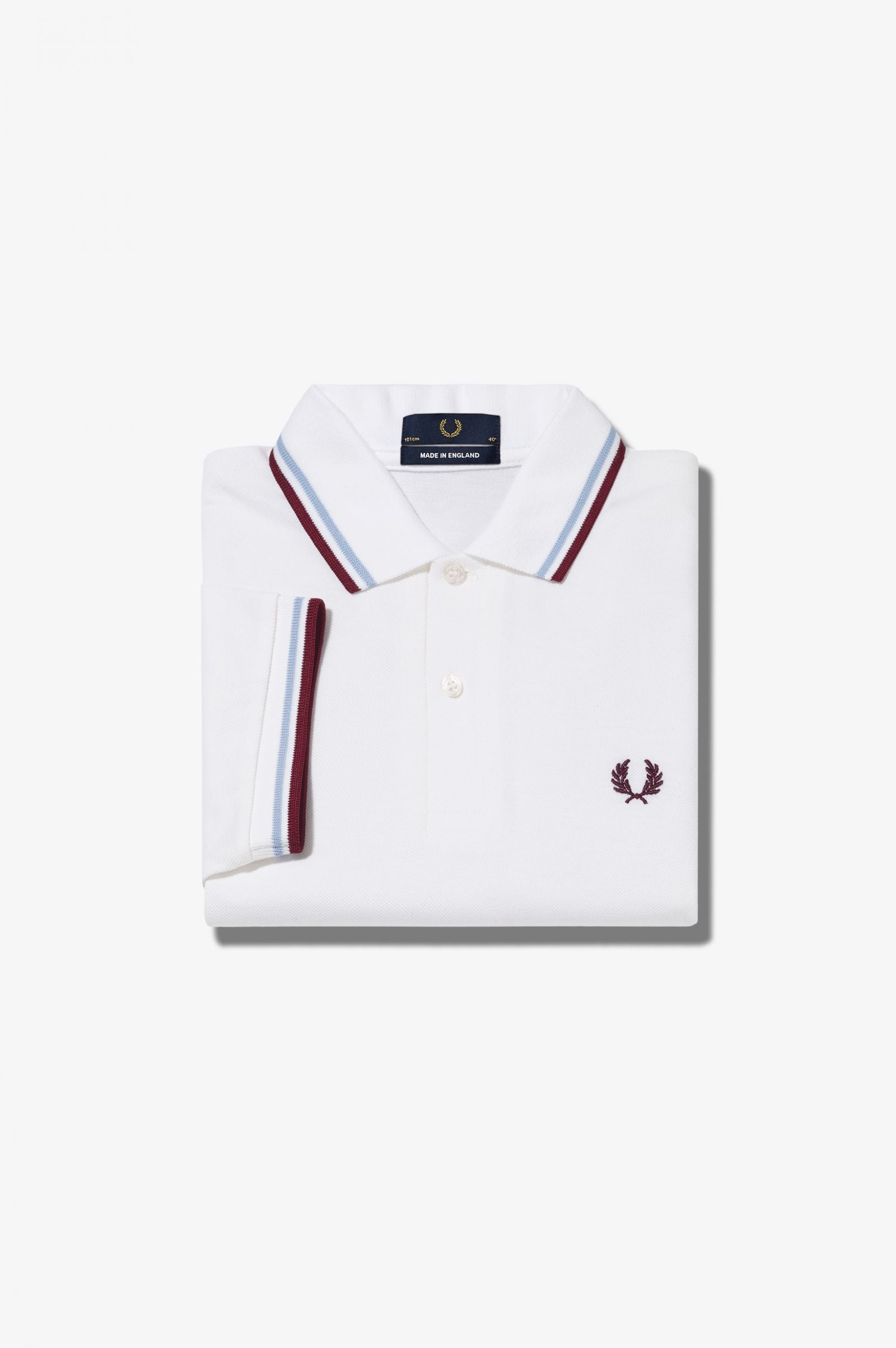 Fred perry m12 white ice maroon hotsell