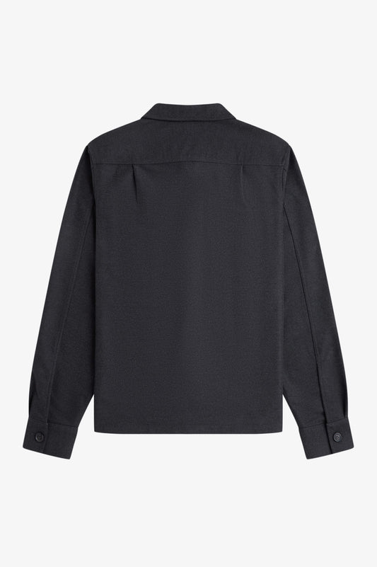 Fred Perry Brushed Twill Overshirt // CHARCOAL MARL 948