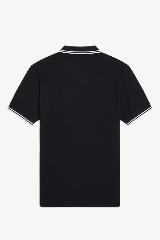 Fred Perry M3600 Polo // BLACK/WHITE 350