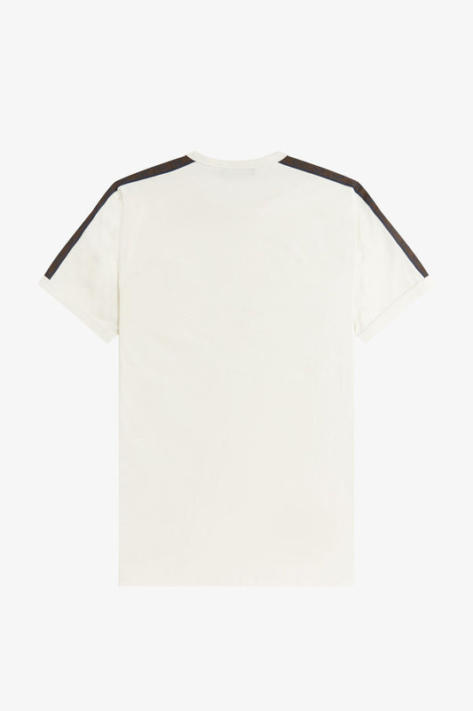 fred Perry Contrast Tape Ringer T-Shirt M4613 // ECRU/BURNT 42A