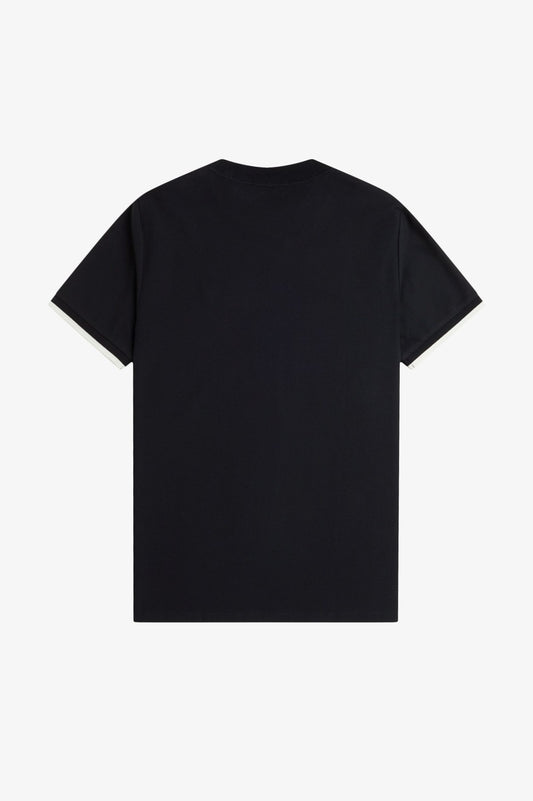 Fred Perry Tipped Cuff Piqué T-Shirt M4654 // BLACK 184