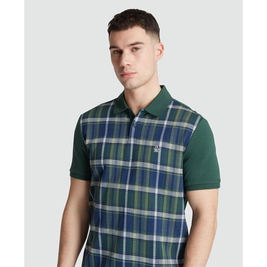 Penguin Jaquard Front Plaid Polo OPKF2455 // SYCAMORE