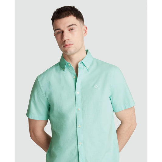 Penguin Oxford Stretch Short Sleeve Shirt WSB037 // BLUE TINT