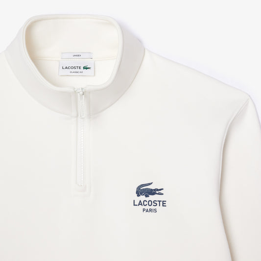 Lacoste Paris Zip-Up Print Sweatshirt SH2735 // WHITE 70V