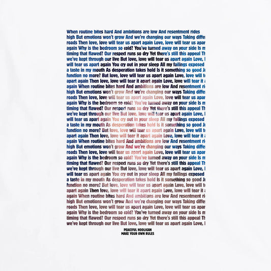 Peaceful Hooligan Tear Us Apart T-Shirt // WHITE