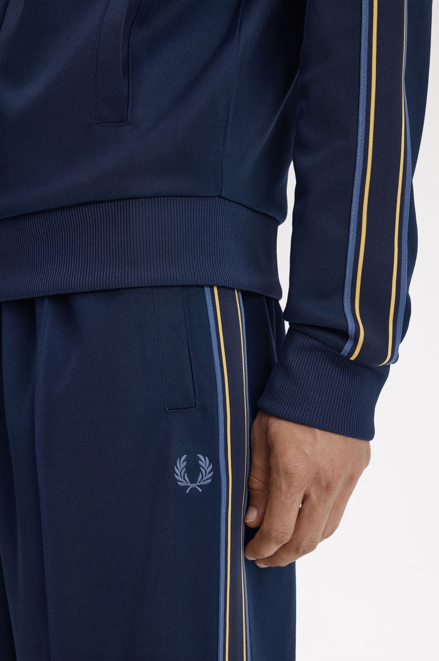 Fred Perry T2309 Tramline Tape Track Pant // TENNIS BLUE