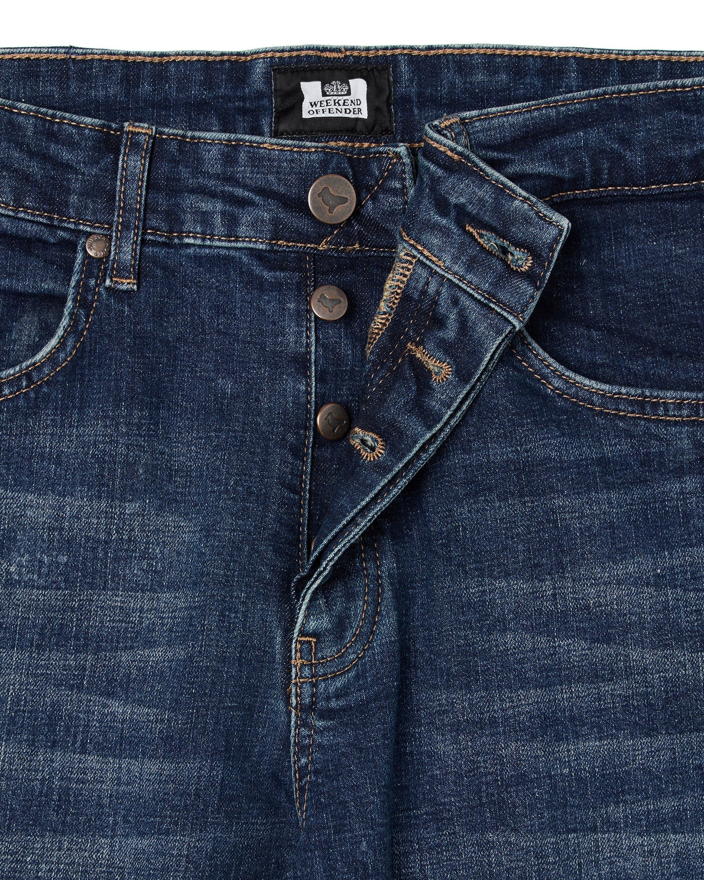 Weekend Offender Tapered Fit Denim Jeans // DARK VINTAGE