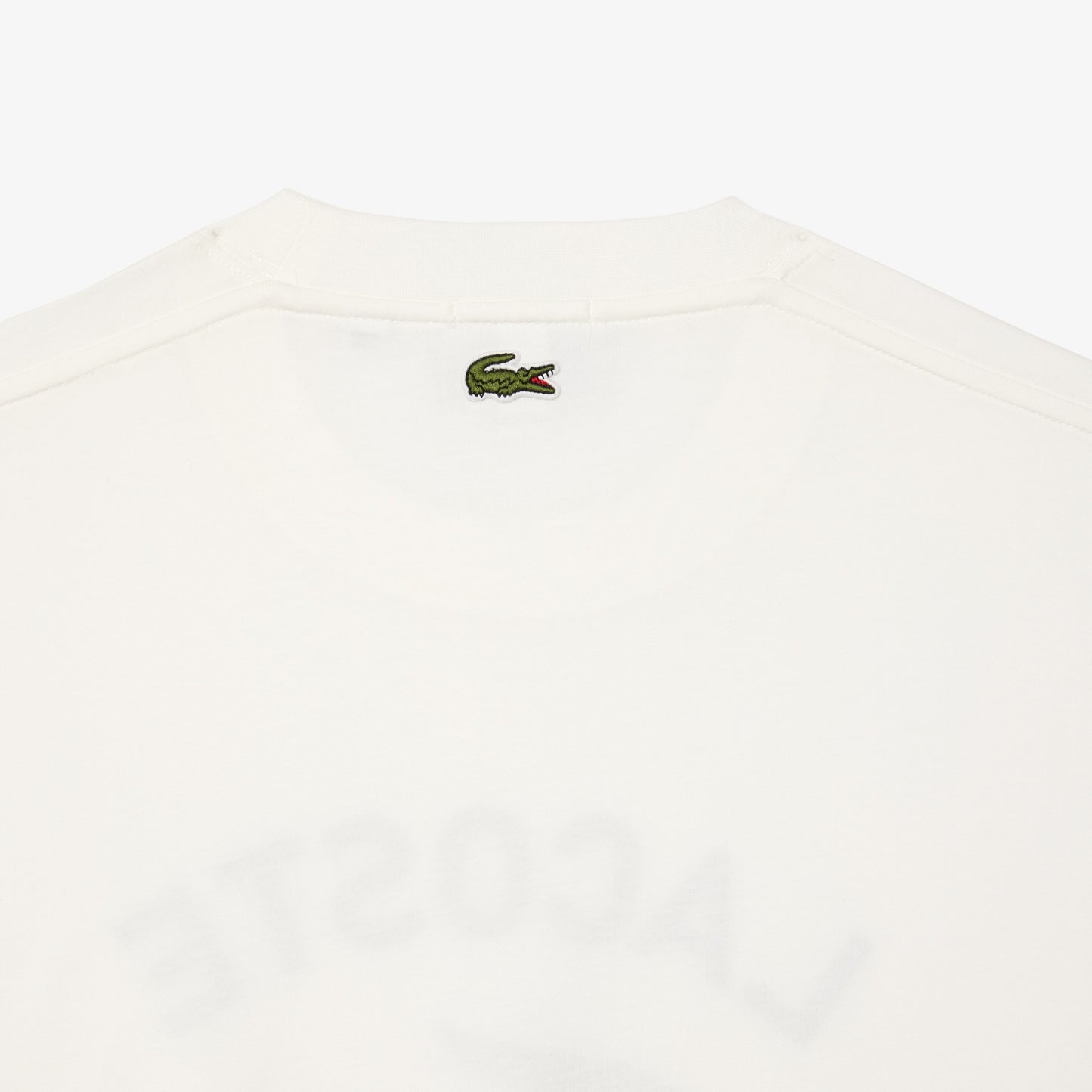 Lacoste Signature Print Cotton T-shirt // WHITE