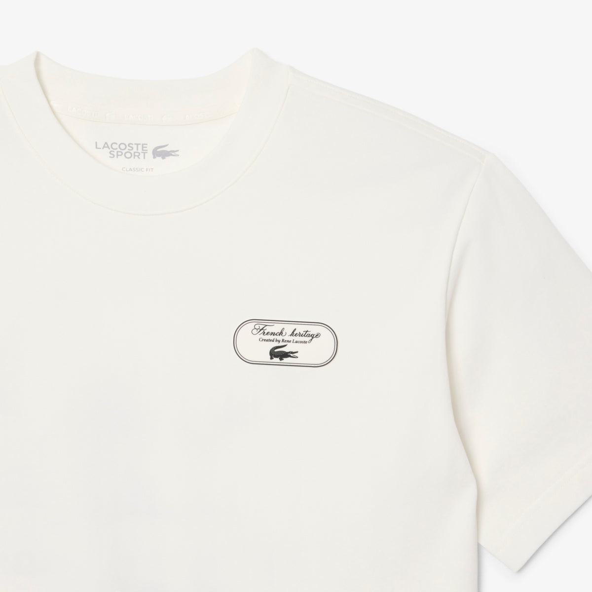 Lacoste Ultra Dry Tennis Heritage Graphic T-shirt // WHITE