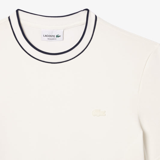Lacoste Stretch Piqué Stripe T-shirt TH8174 // WHITE 70V
