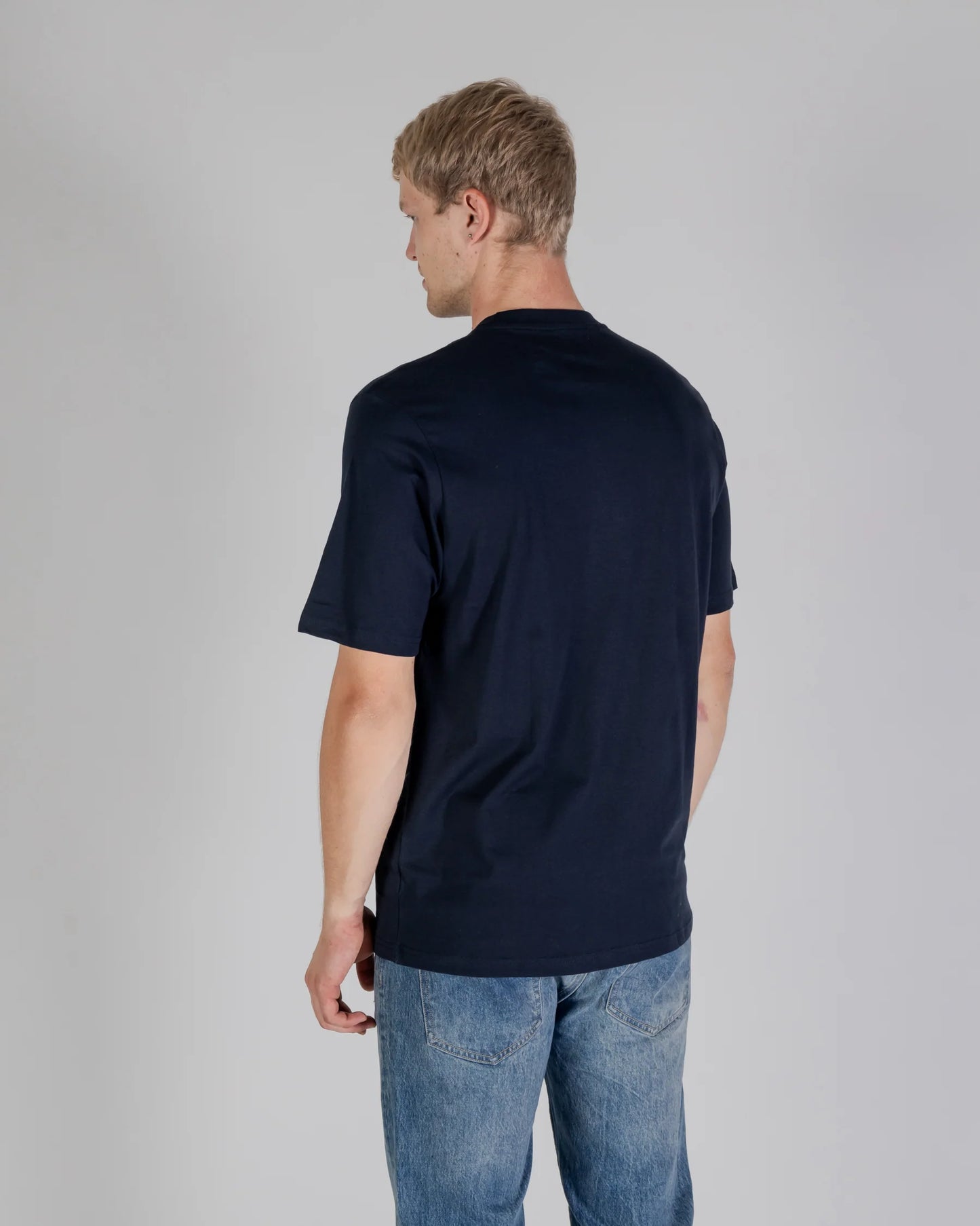 Aquascutum Active Big logo T-Shirt TS004 // NAVY