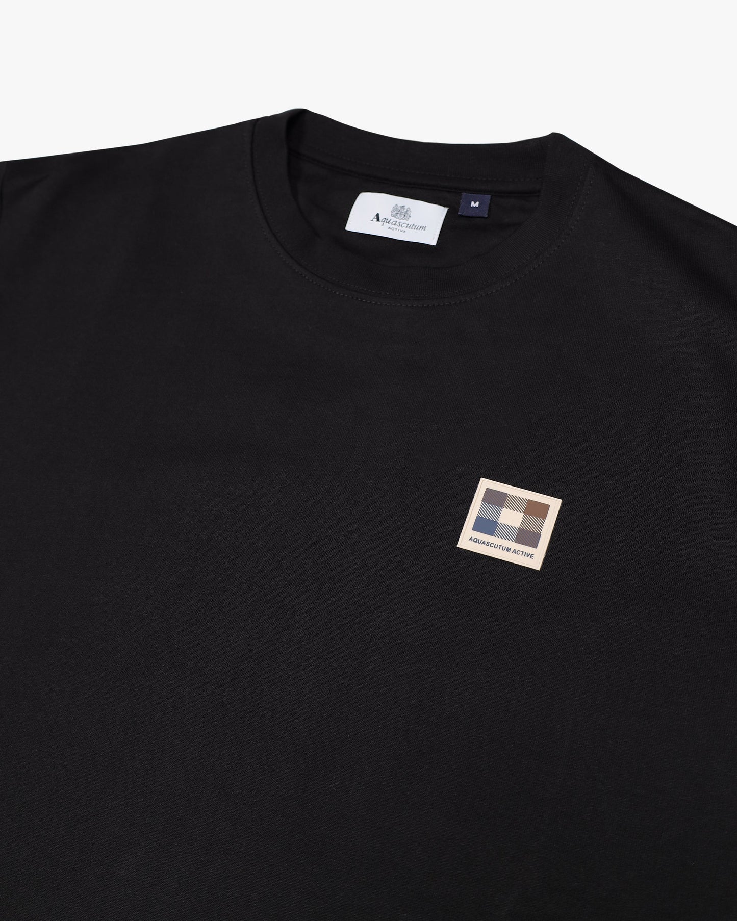 Aquascutum Active Rubber Patch Crewneck SW015 // BLACK