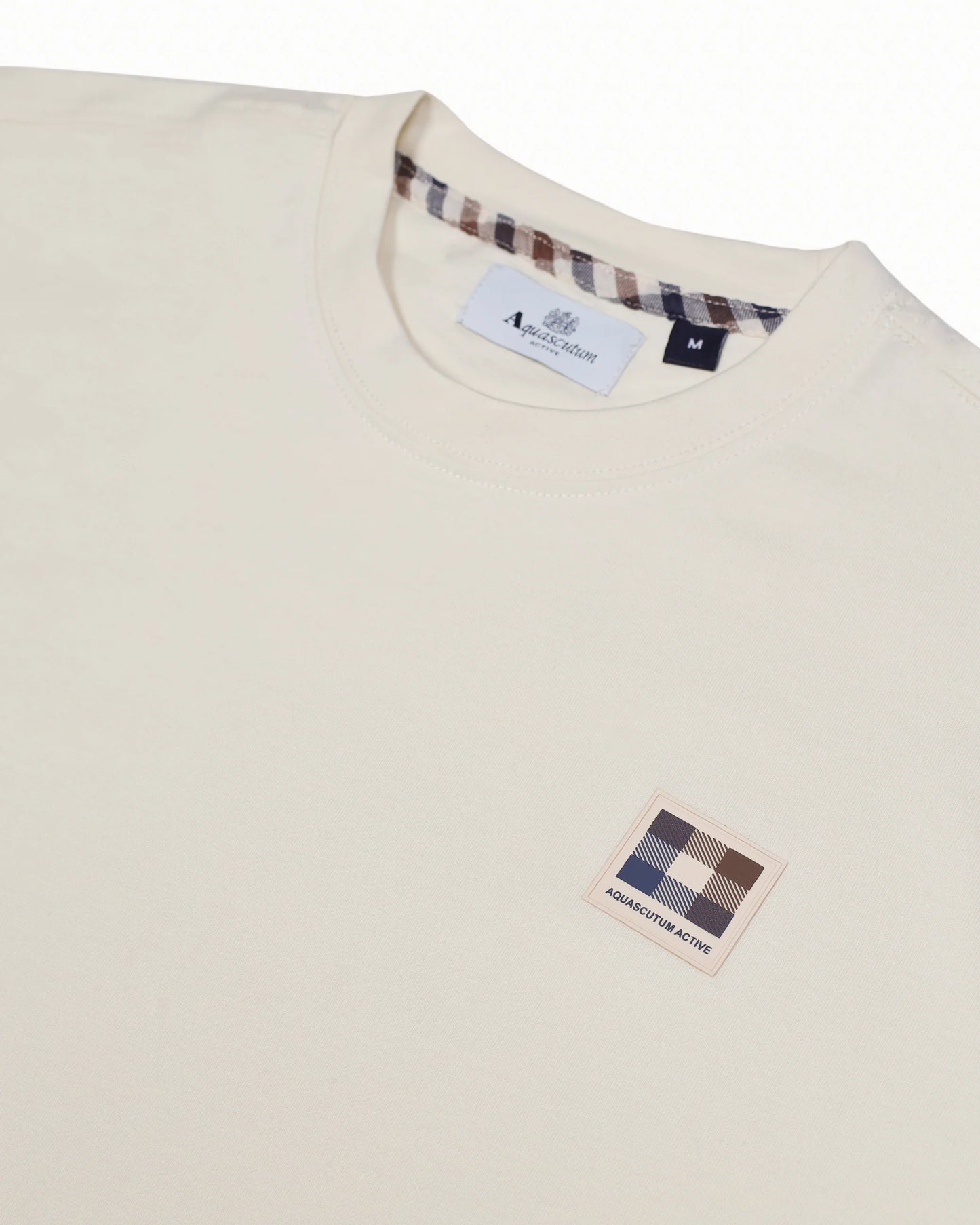 Aquascutum Active RUBBER PATCH T-SHIRT TS009 // OLD WHITE