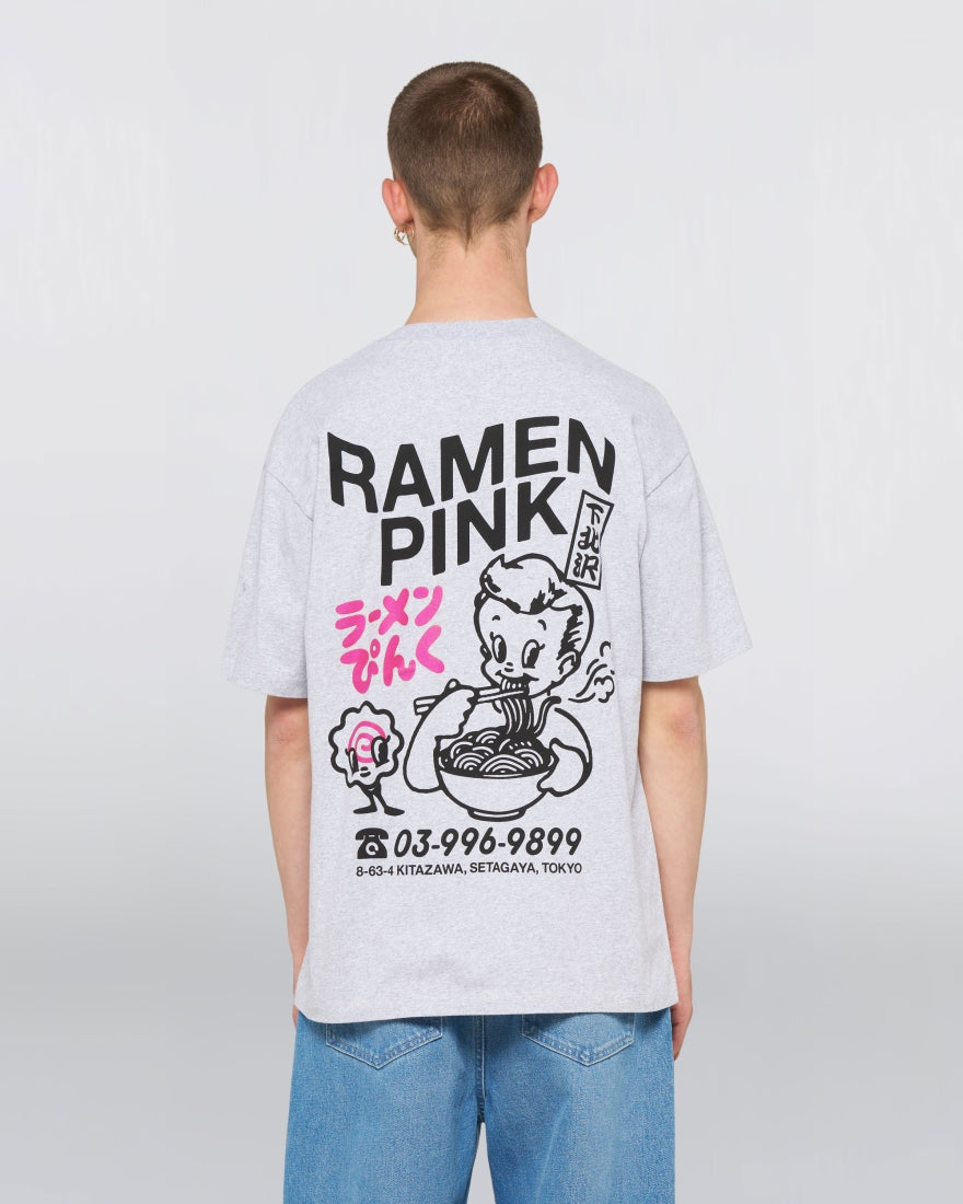 Edwin Ramen Pink T-Shirt // GREY MARL