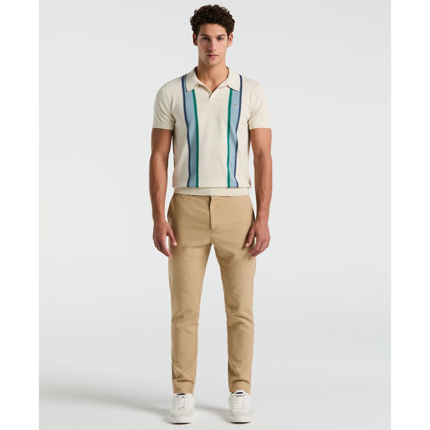 Penguin Vertical Stripe Sweater Polo OPGM2505 // BIRCH