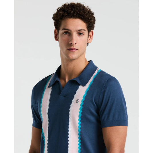 Penguin Vertical Stripe Sweater Polo OPGM2505 // SARGASSO SEA