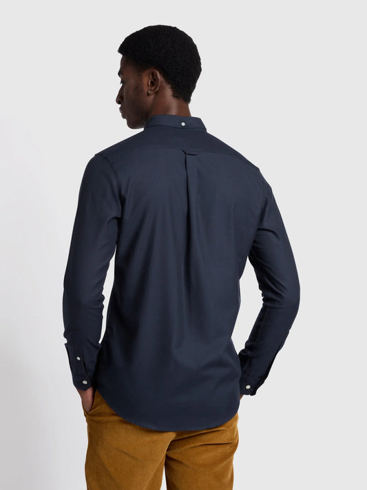 Farah Fraser Plain LS Shirt // TRUE NAVY