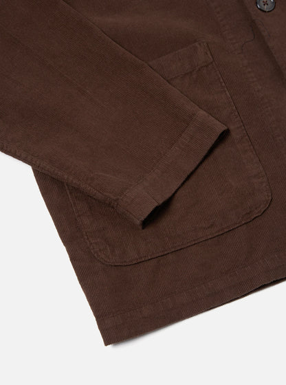 Universal Works Bakers Cord Overshirt // BROWN