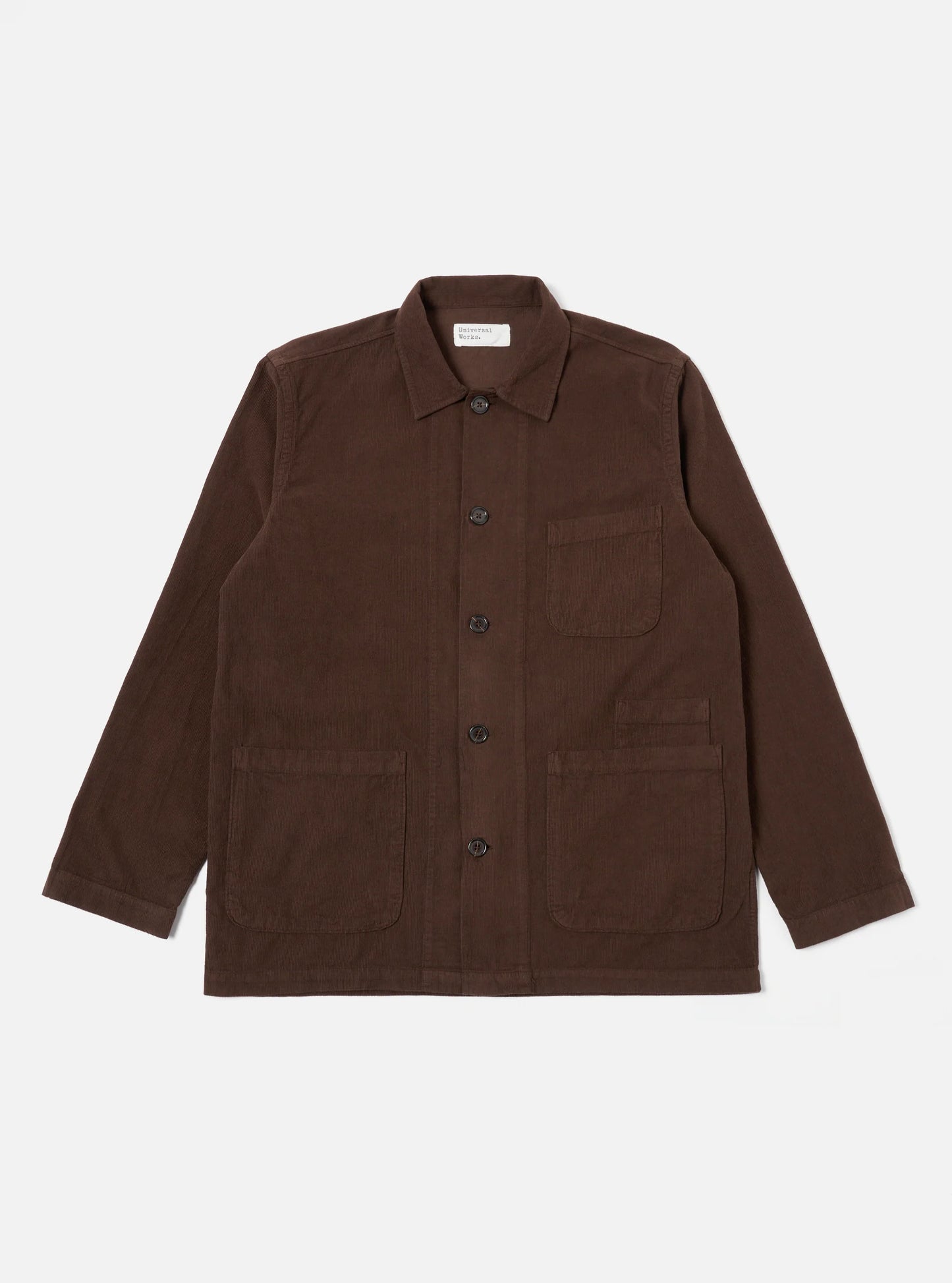 Universal Works Bakers Cord Overshirt // BROWN