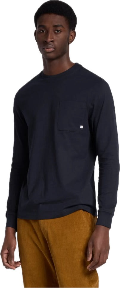 Farah Burt LS PKT Tee // NAVY