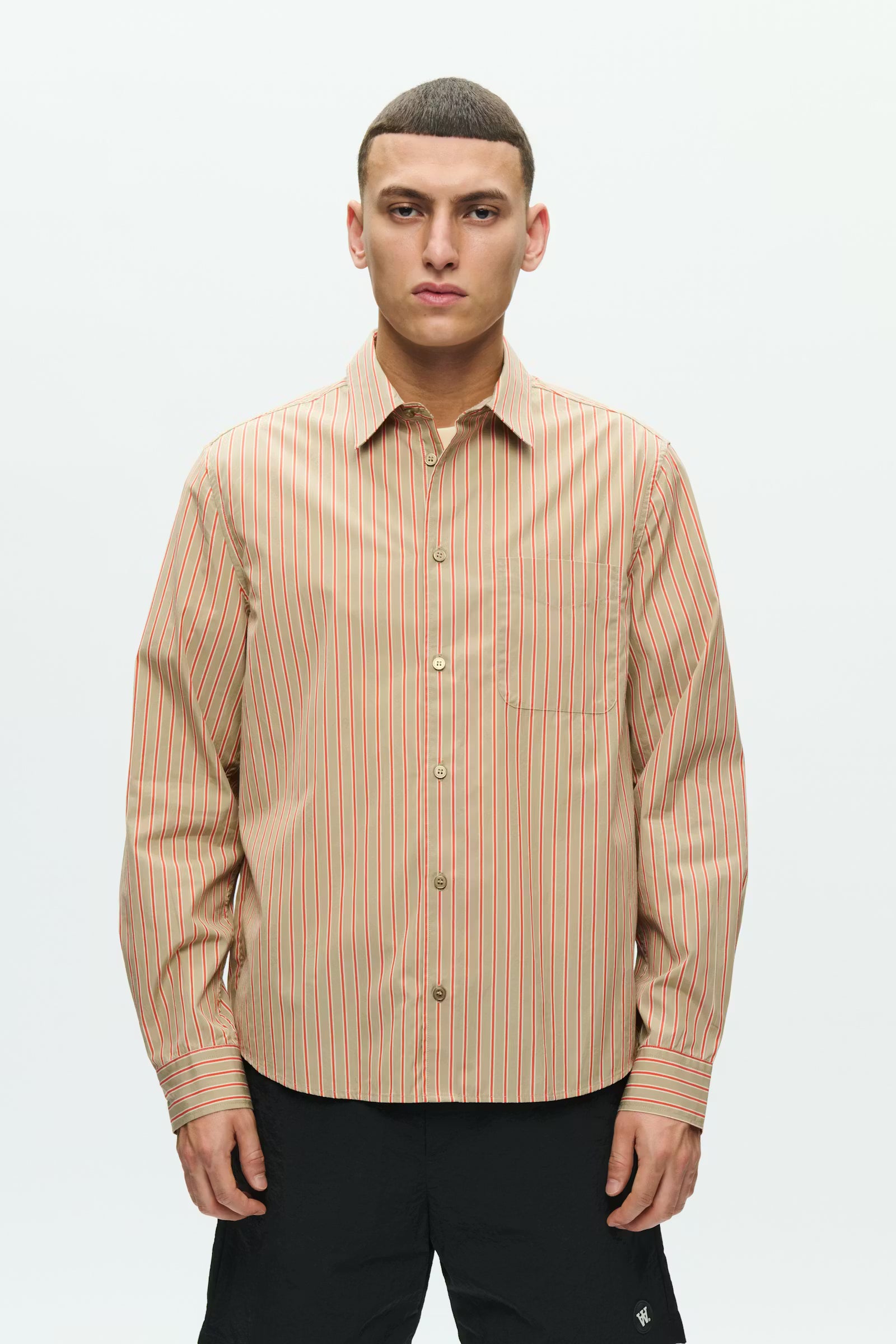 Wood Wood Adrian Shirt // POINCIANA STRIPE