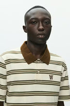 Wood Wood Colton PoloShirt // DESERT PALM STRIPE