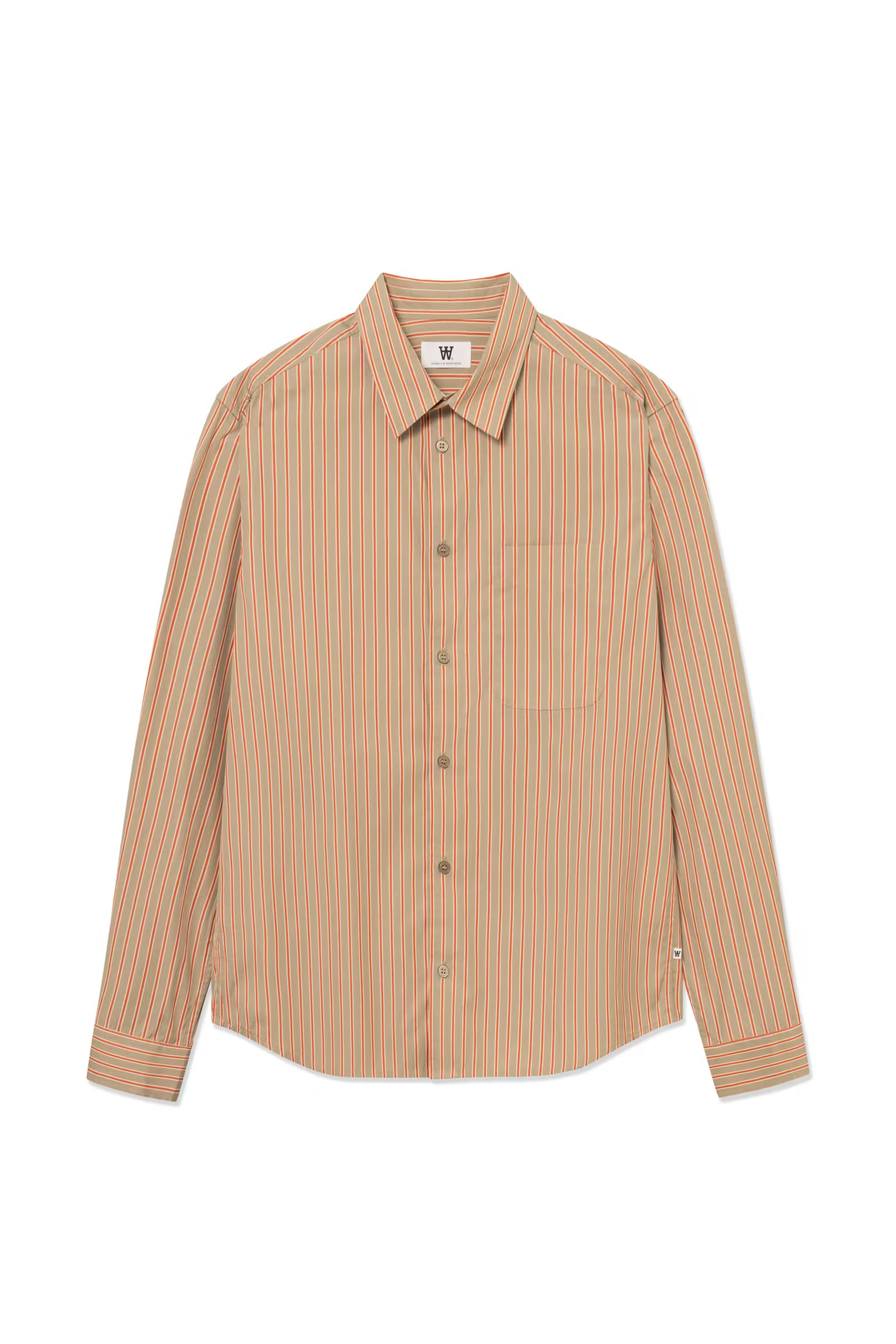 Wood Wood Adrian Shirt // POINCIANA STRIPE