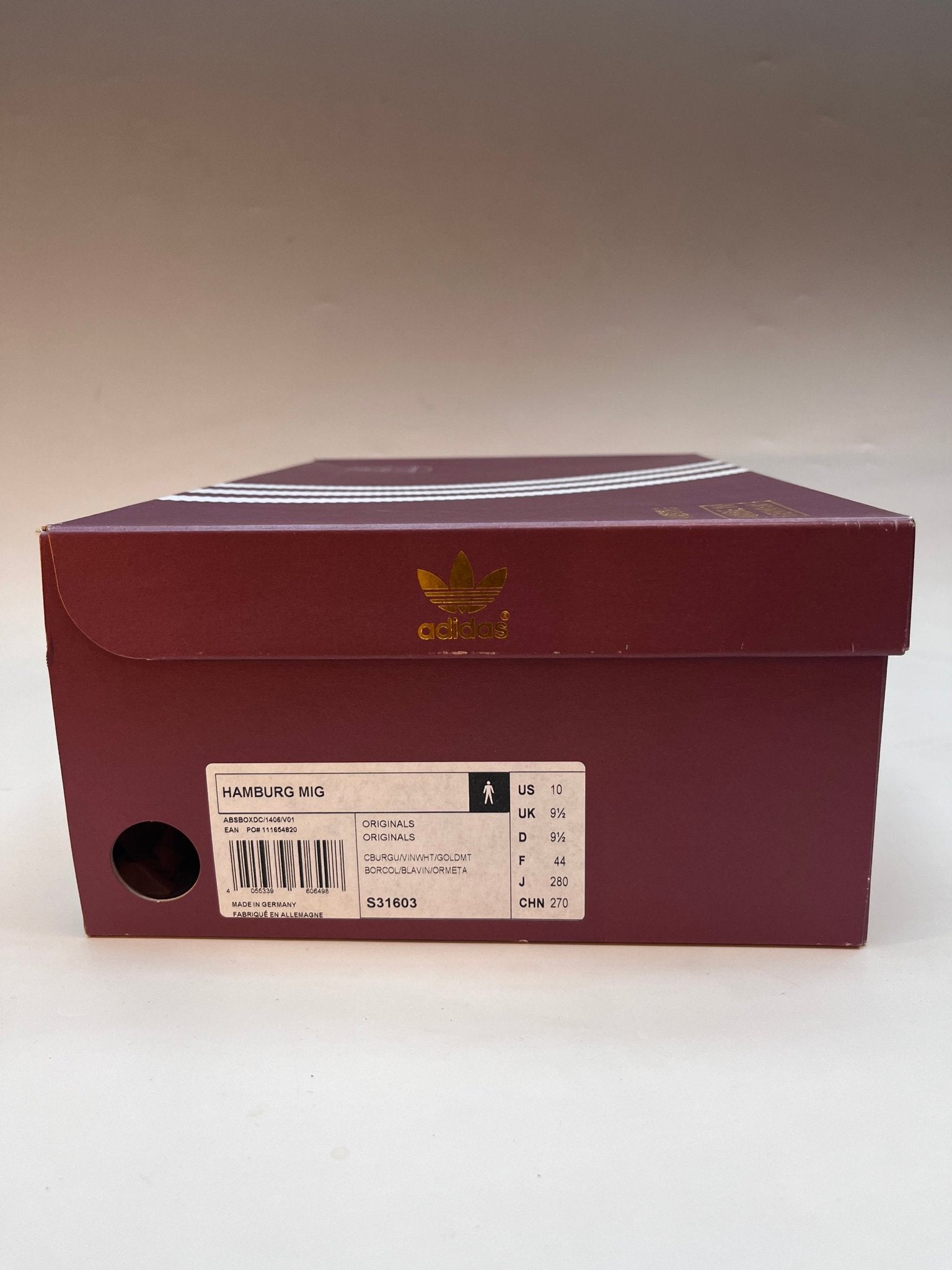 adidas Originals Hamburg "Made in Germany" S31603 // BURGUNDY