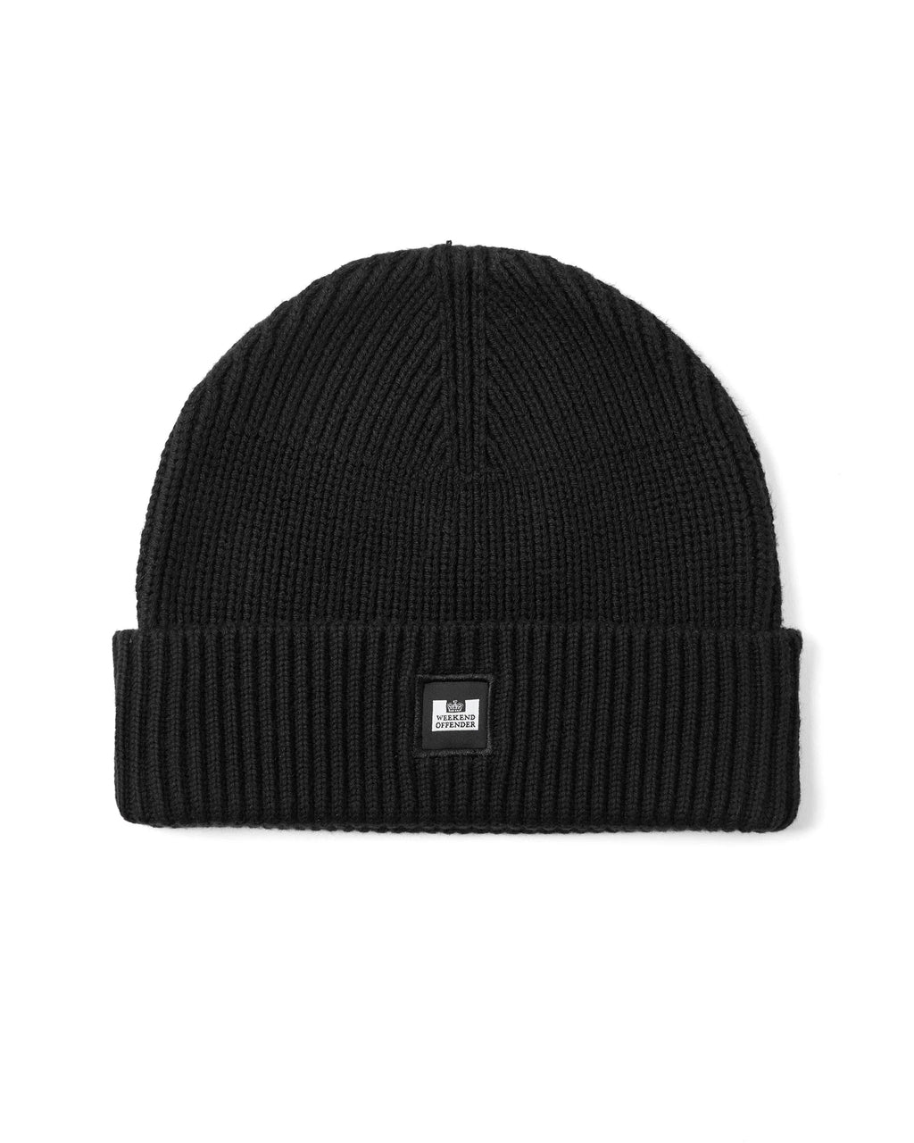 Weekend Offender Kettama Rib Knit Beanie // BLACK
