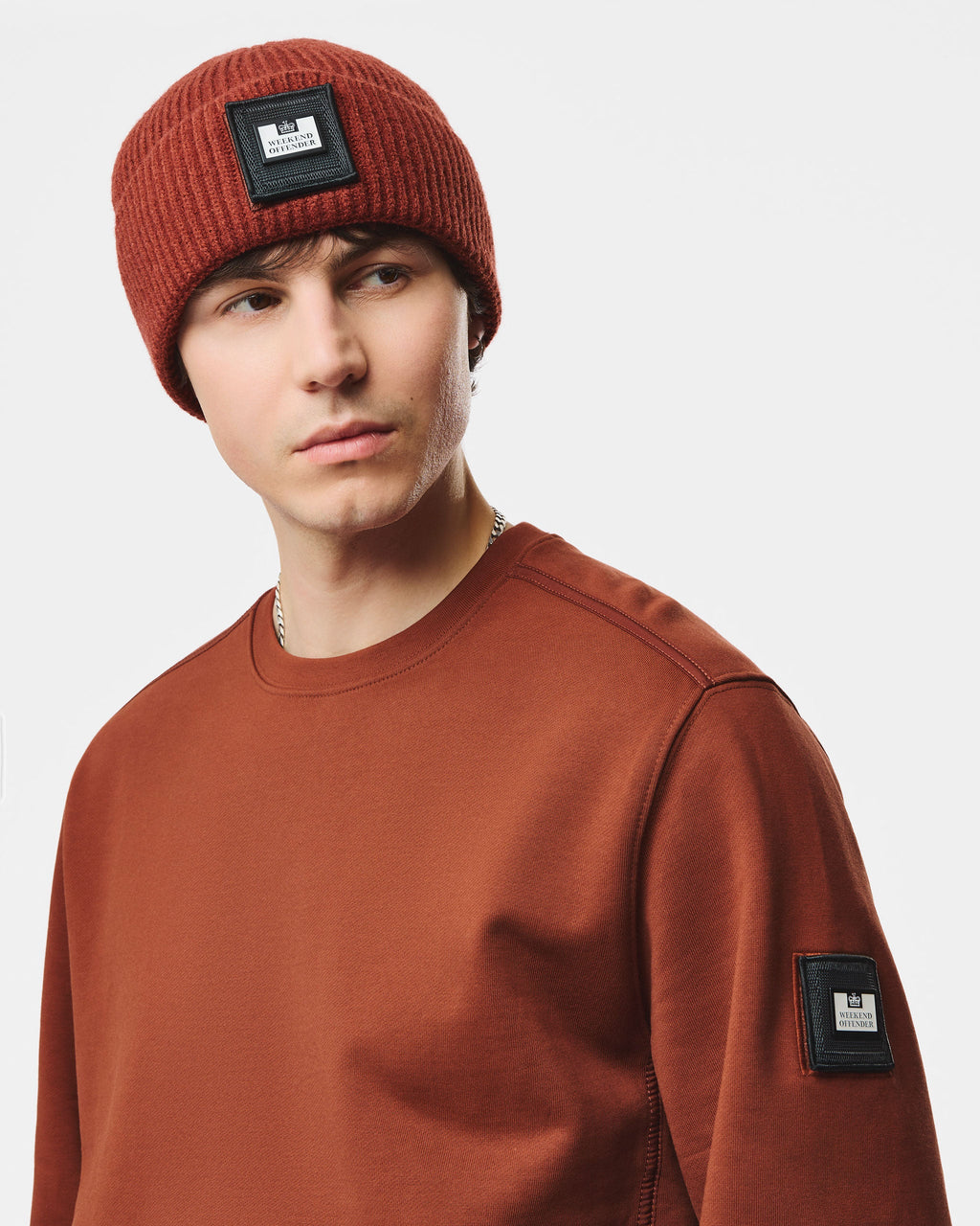 Weekend Offender Palmyra Rib Beanie // BRICK