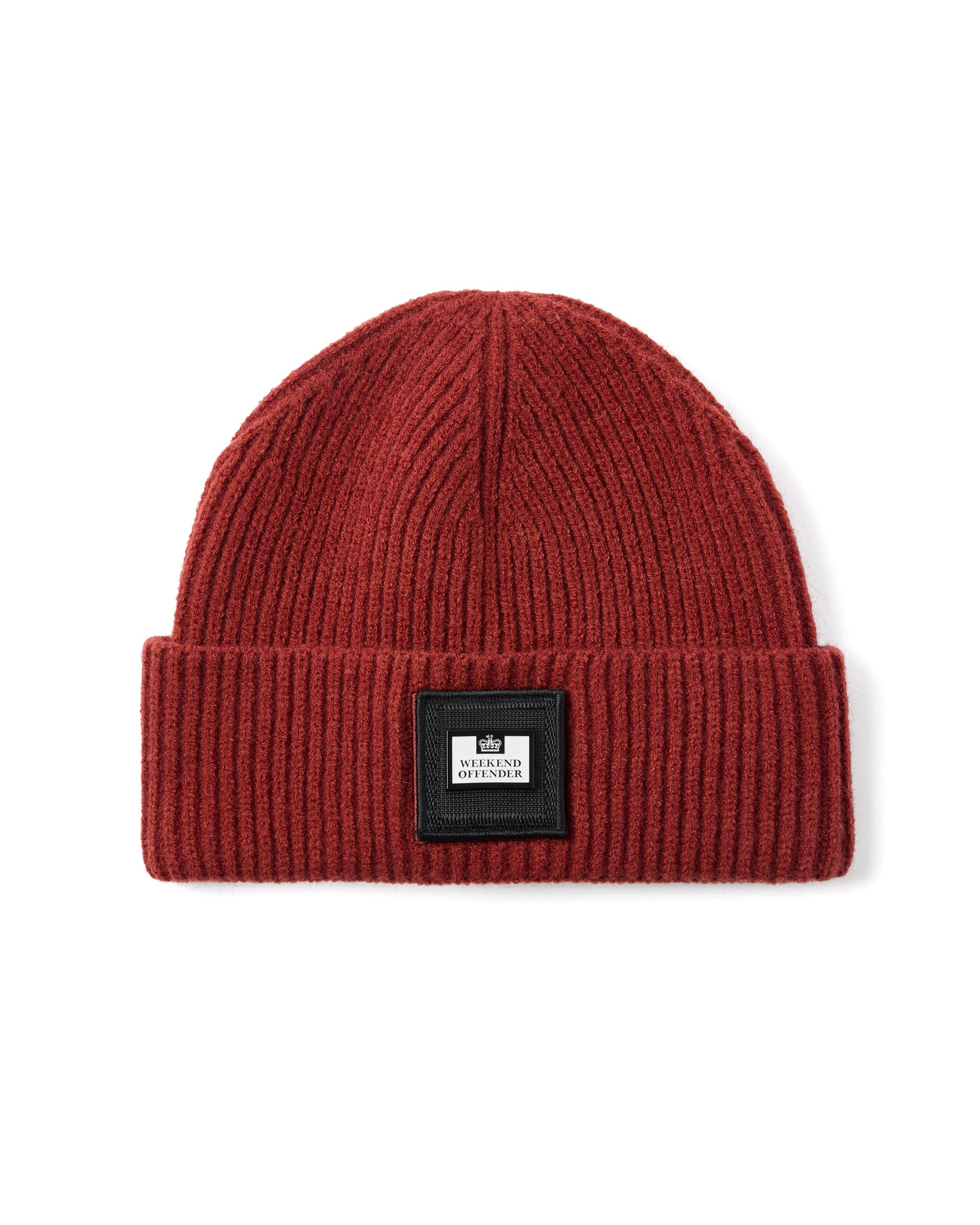 Weekend Offender Palmyra Rib Beanie // BRICK