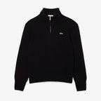 Lacoste Zipped Carded Wool Sweater AH3052 // BLACK 031