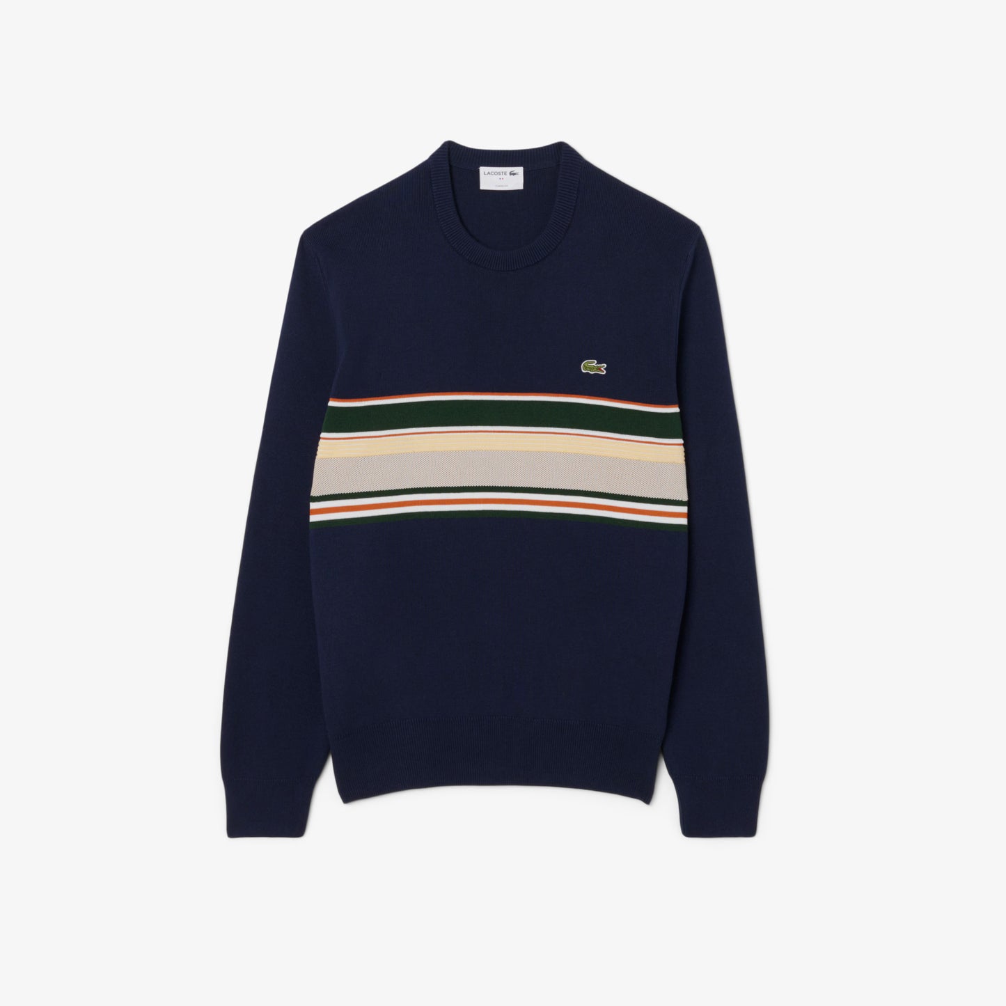 Lacoste French Made Striped Sweatshirt AH5944 // NAVY 9IL