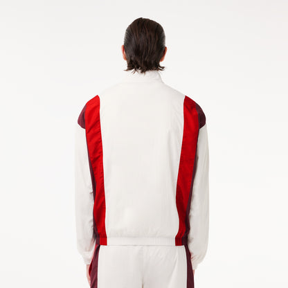 Lacoste Showerproof Track Jacket BH6978 // WHITE/RED