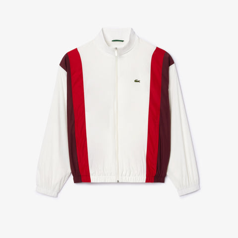 Lacoste Showerproof Track Jacket BH6978 // WHITE/RED