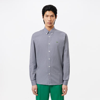 Lacoste Checked Cotton Shirt CH2932 // NAVY BLUE 522