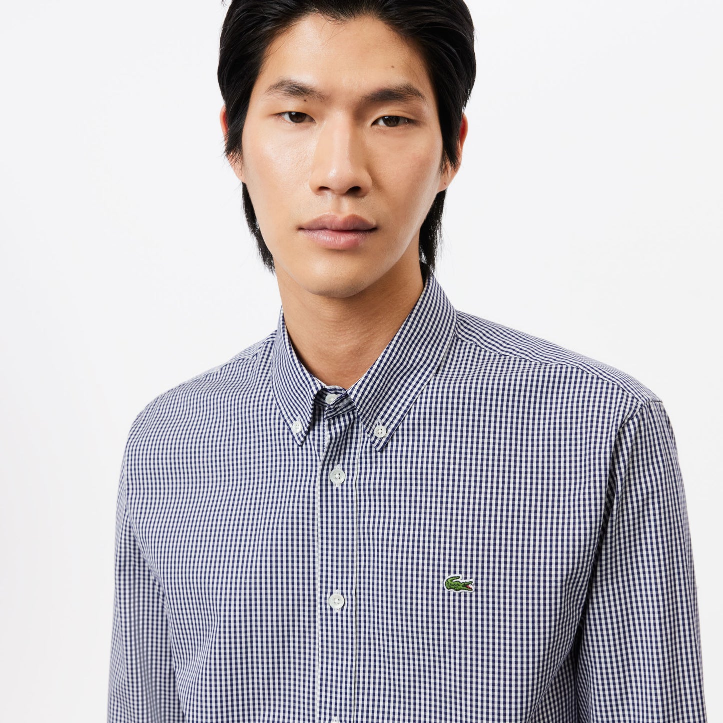 Lacoste Checked Cotton Shirt CH2932 // NAVY BLUE 522