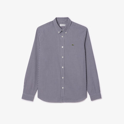 Lacoste Checked Cotton Shirt CH2932 // NAVY BLUE 522