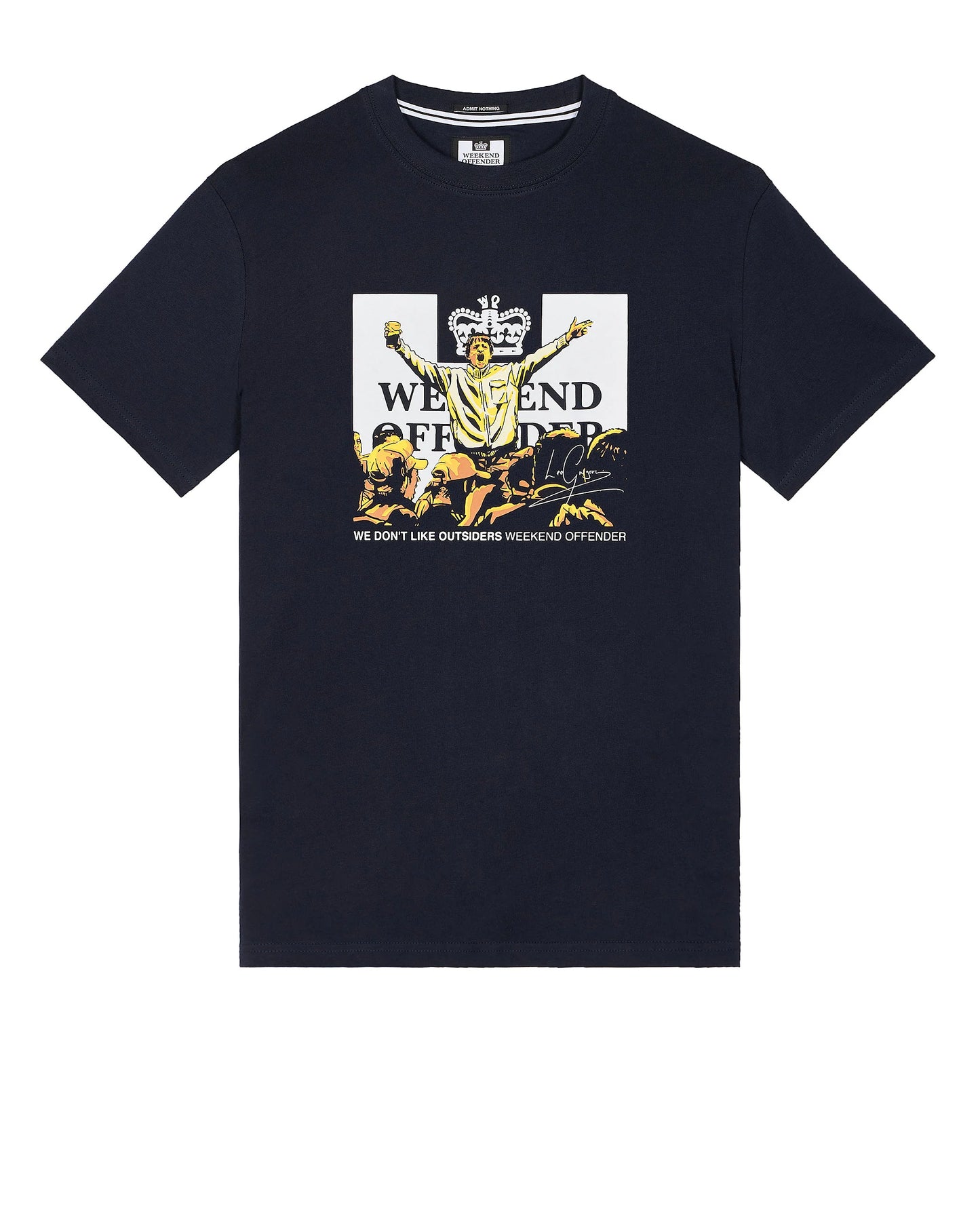 Weekend Offender Leo Gregory Graphic T-Shirt // NAVY