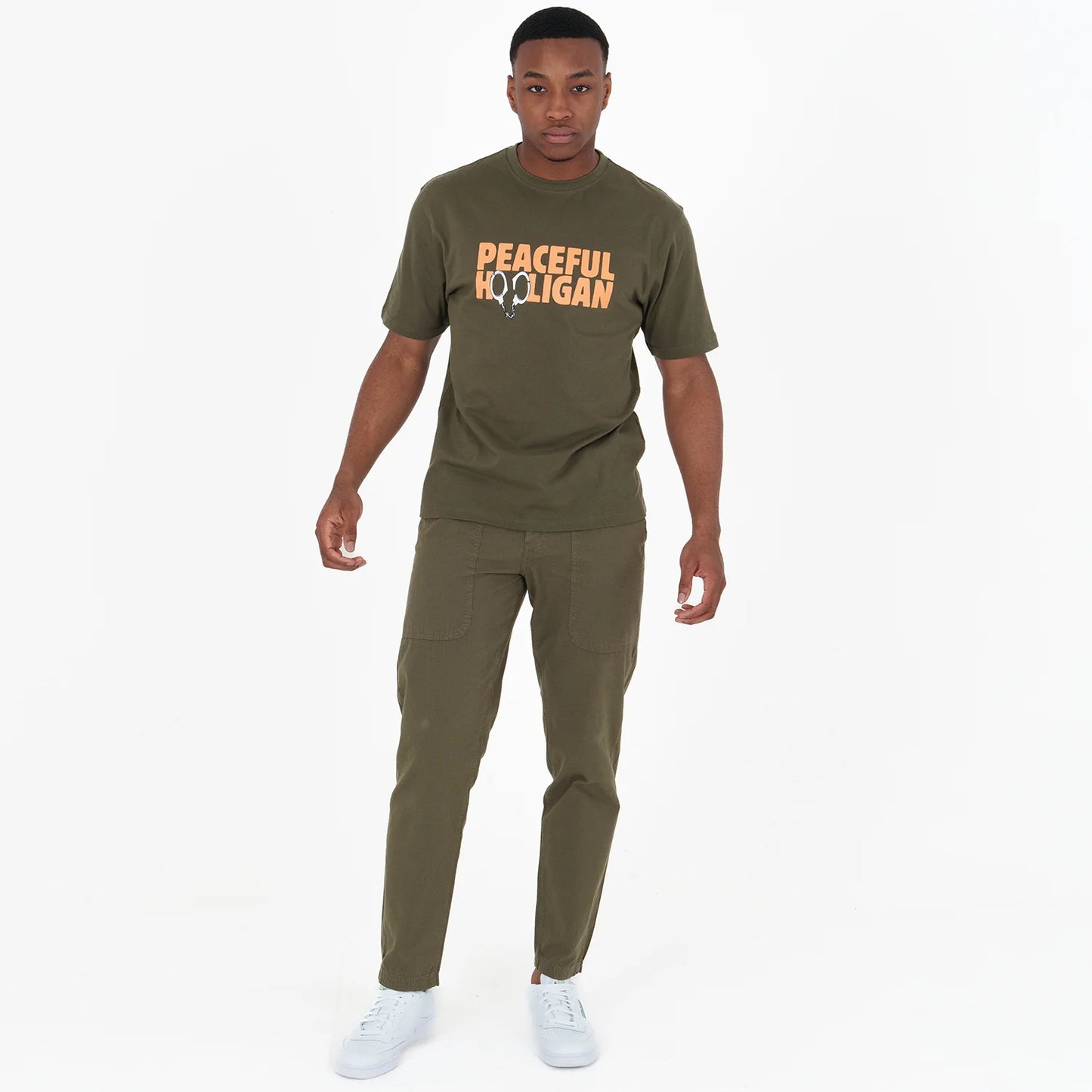 Peaceful Hooligan Cuffs T-Shirt // DARK OLIVE