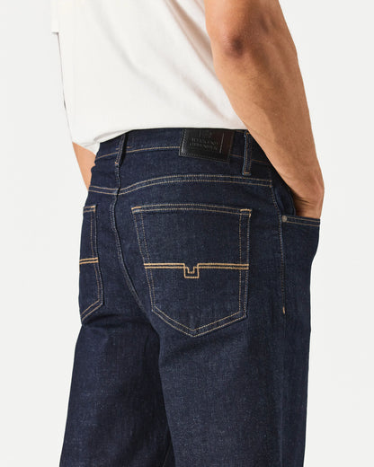 Weekend Offender Loose Fit Denim Jeans // DARK RINSE