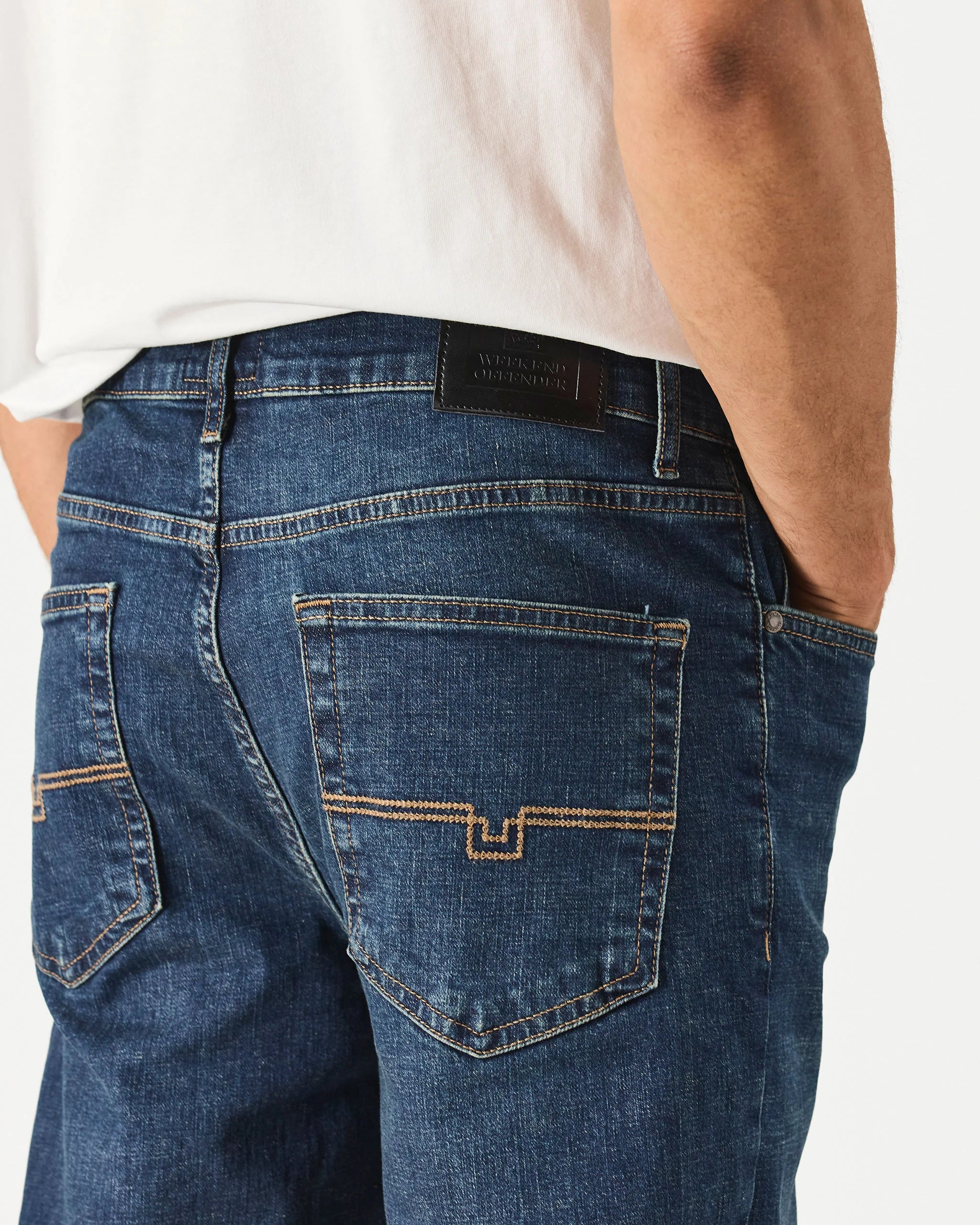 Weekend Offender Straight Fit Denim Jeans // DARK VINTAGE