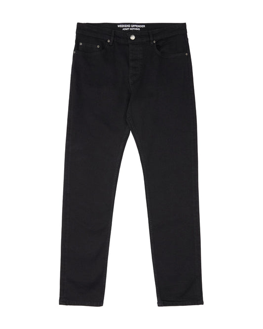 Weekend Offender Tapered Denim Jeans // BLACK