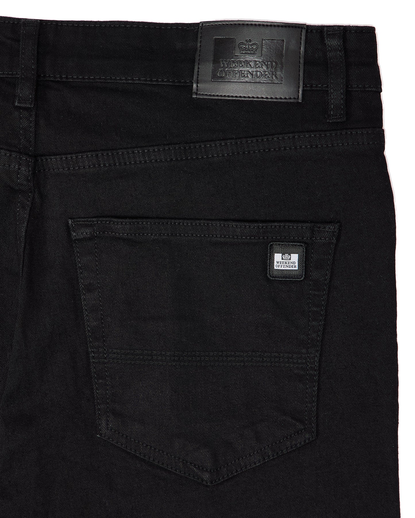 Weekend Offender Tapered Denim Jeans // BLACK