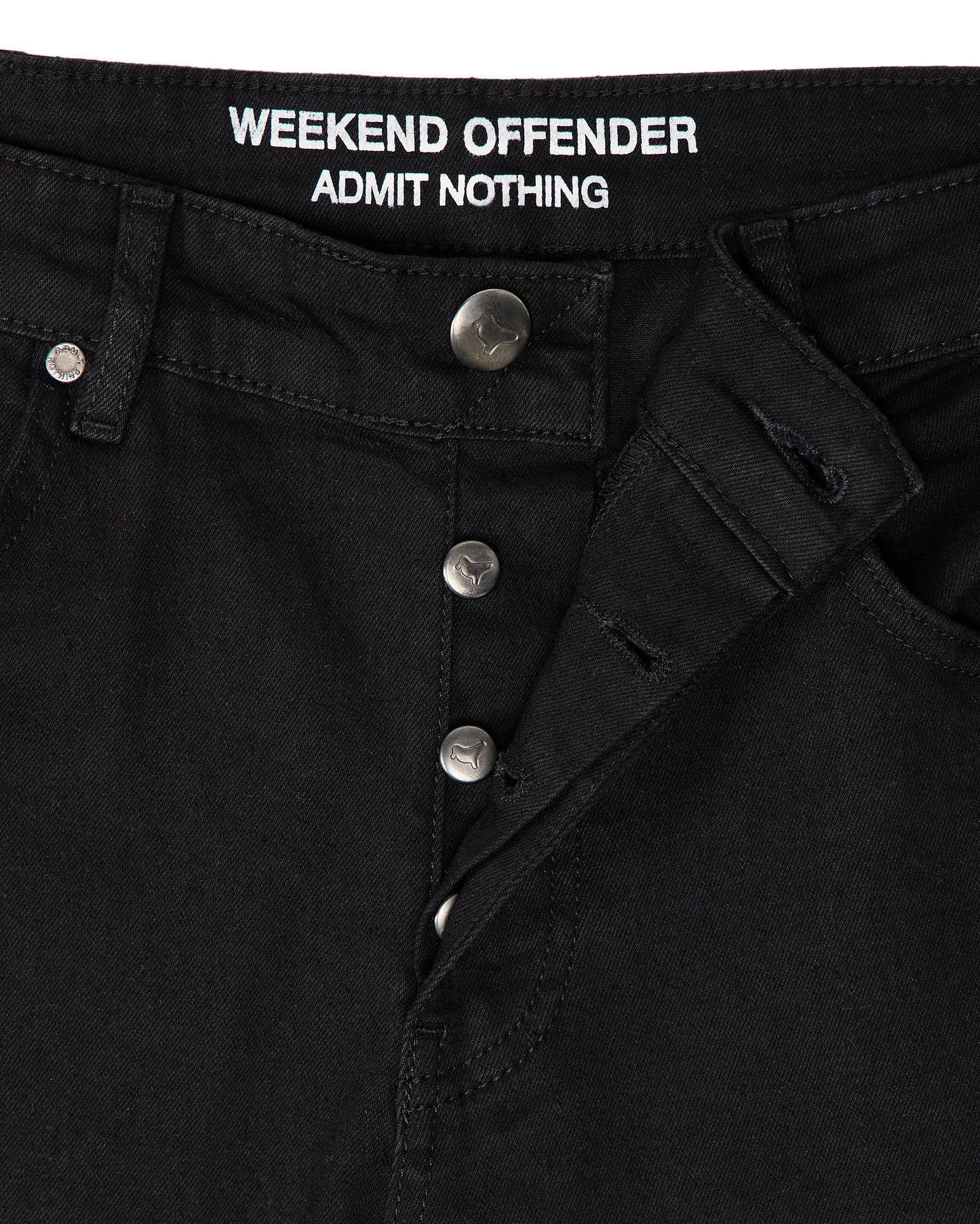 Weekend Offender Tapered Denim Jeans // BLACK